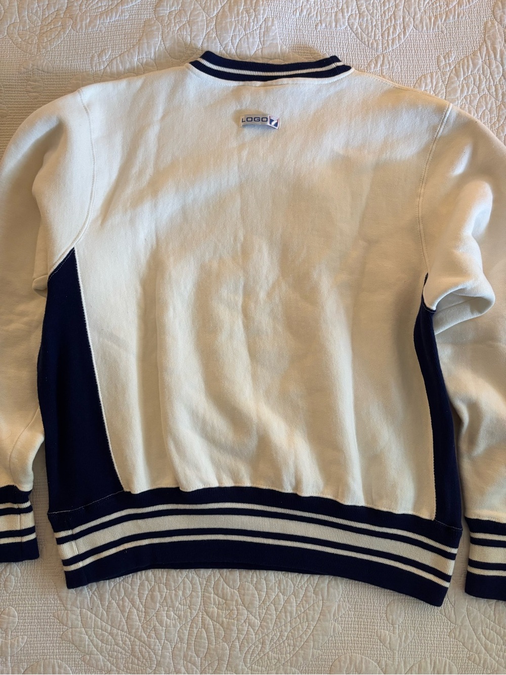 RARE Vintage New York Giants Crewneck Sweatshirt - White & Navy - Picture 4 of 9